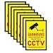 Four CCTV Window Stickers / CCTV Signs