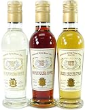 3 bottles of Rieme all natural syrup coffee flavorings combination pack: Irish Cream, Caramel and Vanilla, 8.47 fl oz each ~ save and save on shipping too!