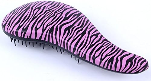 BLABLABLA Professional Streamline Style Comb Glide Thru Detangling Patterned Hairbrush Zebra Purple