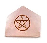 ROSE QUARTZ PENTAGRAM PYRAMID STONE ~ 24-30 mm Size