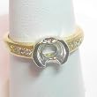 14K Two-Tone Gold Diamond Semimount