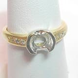 14K Two-Tone Gold Diamond Semimount