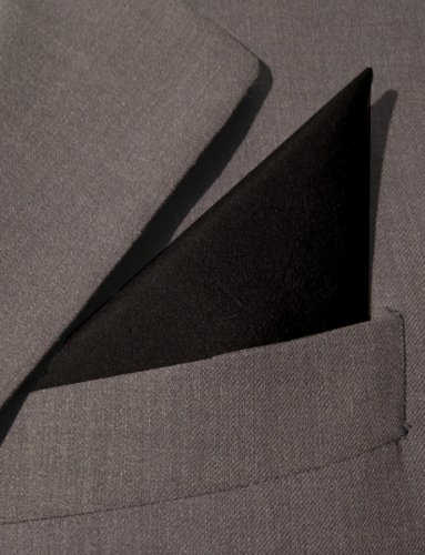 Classic Black Silk Handkerchief, 100% Silk - by Royal Silk