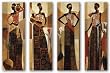 Malaika, Bahiya, Naima, and Amira Set by Keith Mallett 12"x36" Art Print Poster