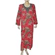 Womens Kaftan Long Sleeve Viscose Evening Gown Size M (kftn842)