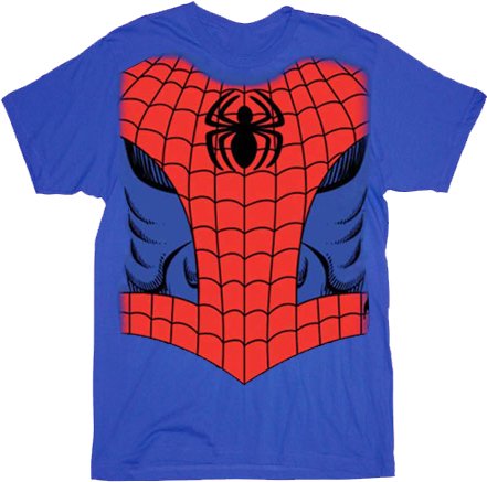  Marvel Comics Spider-man Red/Blue Costume T-Shirt Tee