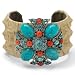 Crystal Cross Cuff Bracelet 7 1/2