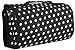 Silverhooks Hanging Travel Cosmetic Case Bag (Black & White Polka-Dot)