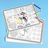 Lot of 36 Child Kids Paper Wedding Place Mat Activity