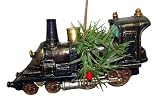 Antique Old-Fashioned Train & Wreath Christmas Ornament 4 #W10041