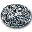 Rodeo Pewter Belt Buckle - Fan Shop Sports Team Merchandise