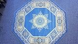 Traditional Octagon Area Rug 7 Ft 3 in X 7 Ft 3 in Bellagio 450 Blue