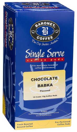 Baronet Coffee Chocolate Babka Coffee Pods, 18-Count Boxes (Pack of 4) by Coffee Pods