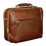 Maxwell Scott Luxury Tan Leather Computer Bag (Volterra) - One Size