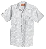 Cornerstone - Short Sleeve Striped Industrial Work Shirt. CS20