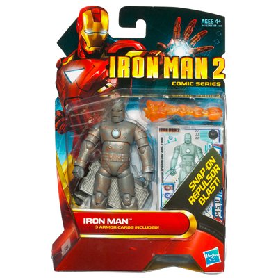 Marvel Iron Man 2 Movie 3 3/4 Comic Series Iron Man Action Figure by Hasbro