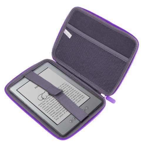 DURAGADGET Purple EVA Water Resistant Hard Case/Cover For New 2011 Amazon Kindle 4, Kindle Touch, Kindle Touch 3G, Kindle Fire And Kindle 3