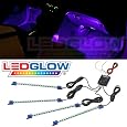 4pc. Purple LED Interior Underdash Lighting Kit