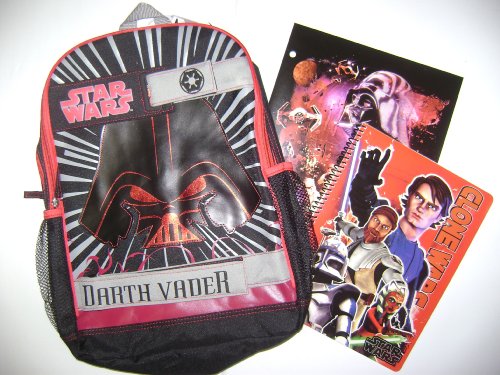 Buy Low Price Accessory Innoations Star Wars Backpack – Darth Vader and BONUS Stars Wars Spiral Notebook and Star Wars Darth Vader Folder B002IZ1RFW