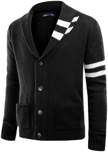 Doublju Mens Shawl Collar Sweater Cardigan