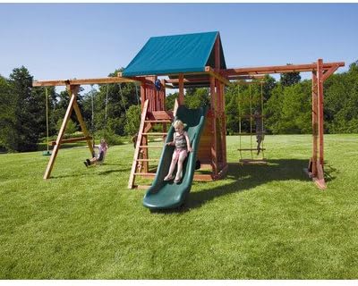 Redwood Grand Stand Swing Set
