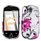 Samsung Gravity Smart T589 Rubberized Hard Case - Pink Lotus