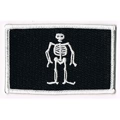 Aufn�her / Patch PIRAT (SKELETT) mit Kettelrand, Gr�sse ca. 9 x 5,5 cm