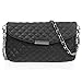 BMC Womens PU Leather Quilted Diamond Pattern Embroidered Fashion Clutch Handbag
