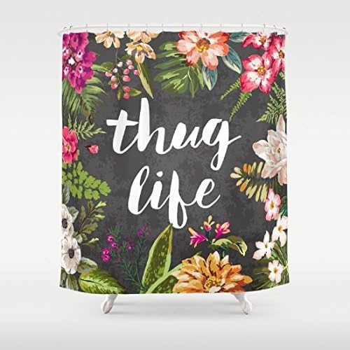 Haronng Thug Life Polyester Shower Curtain, 72" X 72"