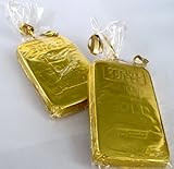 Gift Givers Set Of 2 Solid Milk Chocolate Gold Bars