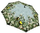 Hautmann Brothers Gold Finches Umbrella 46" arc, 100% Pongee Cover