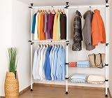 Produkt-Bild: WENKO 6200050100 Teleskop-Garderoben-System Herkules - Metall, Kunststoff, 150-222 x 19 x 141-250 cm, wei&szlig;