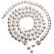 White 6-7mm AAA Cultured Pearl Strand Platinum Overlay Sterling Silver Princess Necklace 18", Bracelet & Earrings Set White 6-7mm AAA Cultured Pearl Strand Platinum Overlay Sterling Silver Princess Necklace 18", Bracelet & Earrings Set