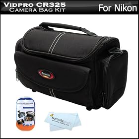 Deluxe Rugged Camera Bag / Case For Nikon D3200, D5100, D3100, D7000, D90, D5000, D3000, D300s, D3s, D3x, D700, D800, D800E DSLR + LCD Screen Protectors + MicroFiber Cleaning Cloth