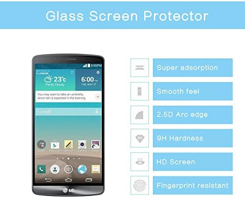 For LG G3 Tempered Glass Screen Protector, Ultra Thin 0.26mm Thickness Tempered Glass Screen Protector