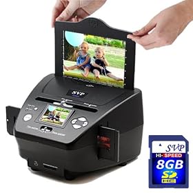 NEW! 3-in-1 Digital Photo Negative Films Slides Scanner with built-in 2.4 LCD Screen with FREE 8GB... by SVP