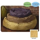 Big Shrimpy Nest Dog Bed - SMALL (26x28) Faux Suede/Marigold
