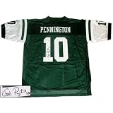 Chad Pennington Autographed/Hand Signed Reebok New York Jets Home Replica Jersey