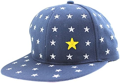 Ainycap Boys Girls Star Print Baseball Hats Dance Sport Cap Snapback Hip-Hop Hat in dark blue