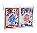 Bicycle Jumbo Index Rider Back Playing Cards, Red and Blue, 2 Count