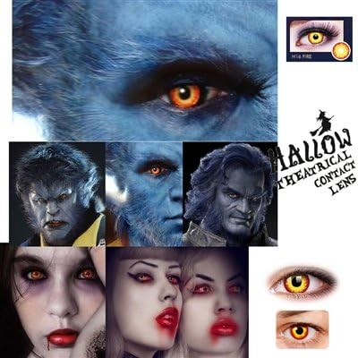 Perfect Choice Fire Monster Devil Horror Vampire Contact yellow