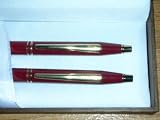 Cross Classic Century Signature Series  Burgundy Pen and 0.5MM Lead Pencil Set with 23K Gold Appointments and Decorative Center Rings .Made in the USA