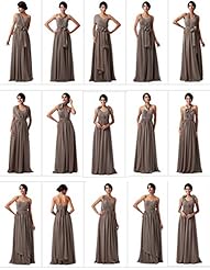 Chiffon Floor Length Bridesmaid Dress 