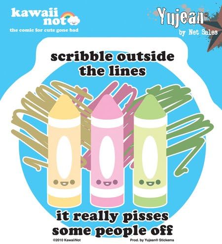 Kawaii Not - Scribble Outside the Lines - Sticker / Decal