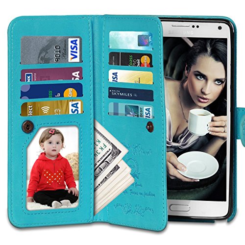 Galaxy note 4 case, note 4 wallet case, vofolen 2 in 1 …
