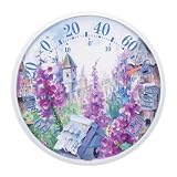 Chaney Instrument 12.5 Inch Indoor/Outdoor Thermometer, Foxglove