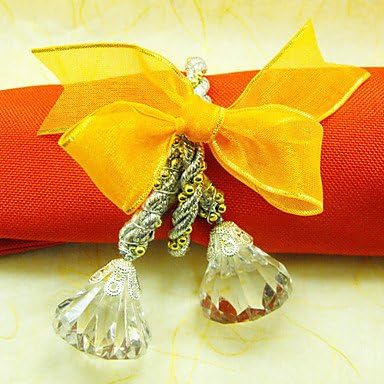 Ceiling light¡¯s Bowknot Wedding Napkin Ring, Acrylic Dia 4.5cm