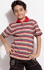 Be Naughty Red Half Sleeves Boys - Collared T-shirt