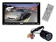 Pyle DVD/Camera Package for Car/Truck/SUV -- PLDN70U 7-Inch Double-DIN Motorized TFT Touchscreen Receiver with DVD/VCD/CD/MP3/MP4/CD-R/USB/SD-MMC Card Slot/AM/FM + PLCM22IR Flush Mount Rear View Camera with 0 Lux Night Vision