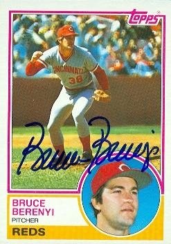 Bruce Berenyi Autographed/Hand Signed Baseball Card (Cincinnati Reds) 1983 Topps #139